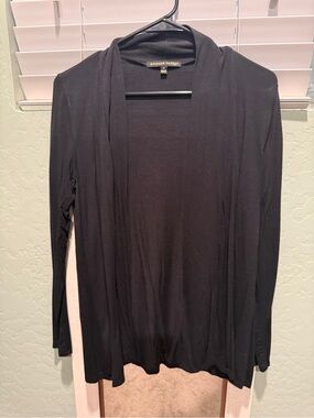 Always Indigo Black Open Front Cardigan